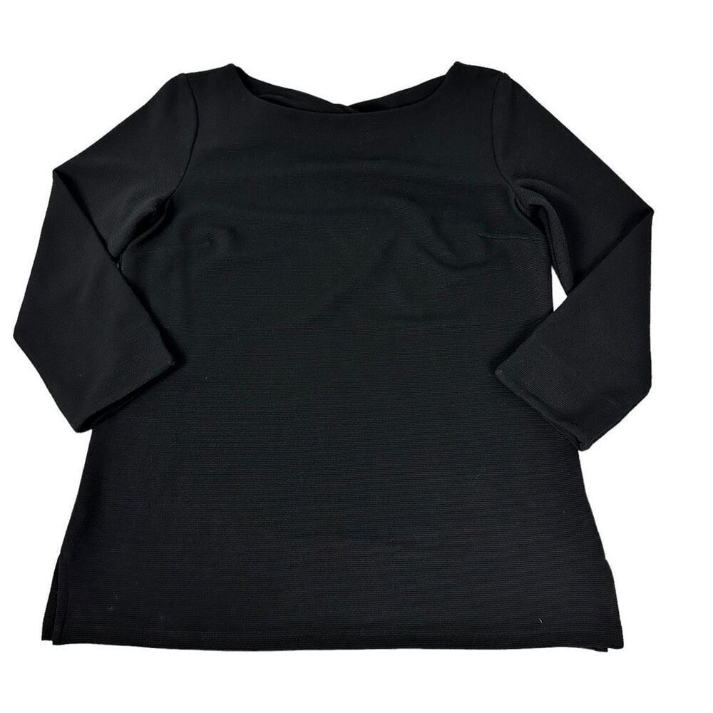 Talbots Twist Back Black Pullover Size Small